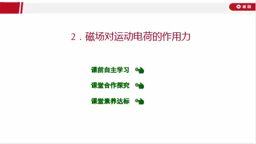 最新人教版高中物理选择性必修二第一章安培力与洛伦兹力第2节磁场对运动电荷的作用力