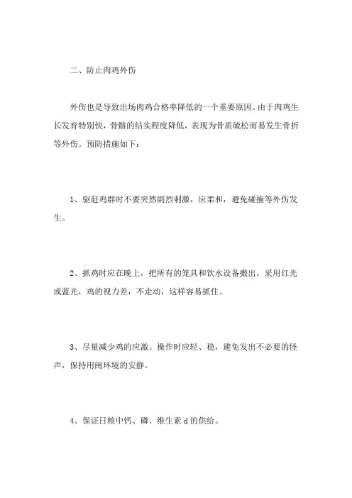 如何提高肉鸡品质,提高肉鸡合格率的五大措施