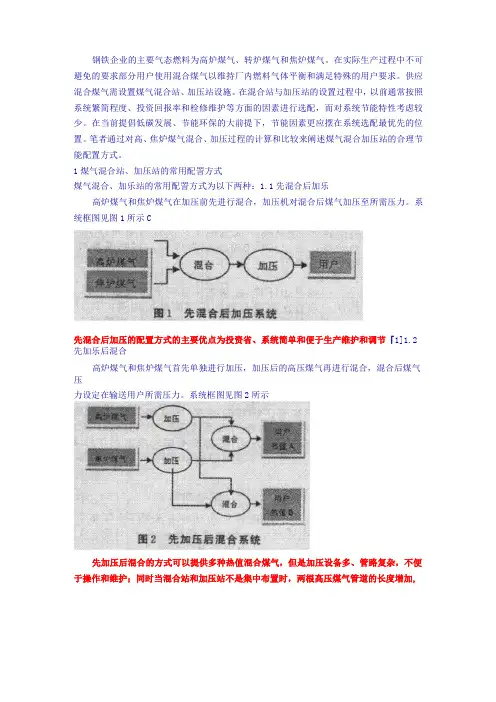 高、焦混合煤气比较