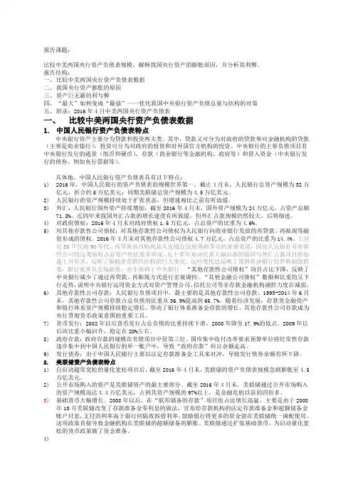 央行资产负债表分析
