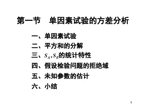 25.单因素试验的方差分析