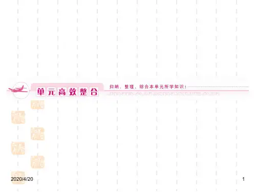 人教版高中化学选修2精品课件：第四单元  化学与技术的发展  单元高效整合