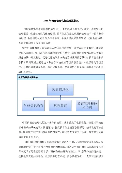 2015年教育信息化行业发展状况