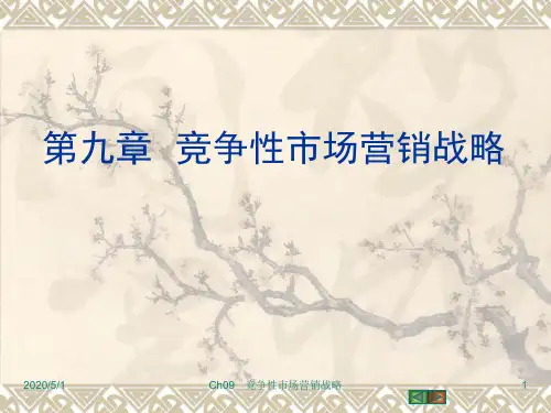 矿大管理学院第九章竞争性营销战略