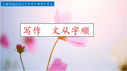 人教部编版语文七年级下册第五单元作文《写作：文从字顺》ppt课件