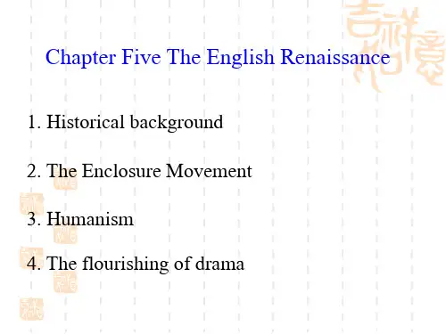 Chapter 5 The English Renaissance.ppt