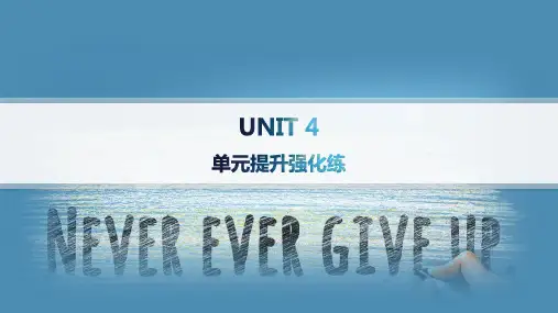 人教版高中英语选择性必修第三册精品课件 Unit 4 单元提升强化练