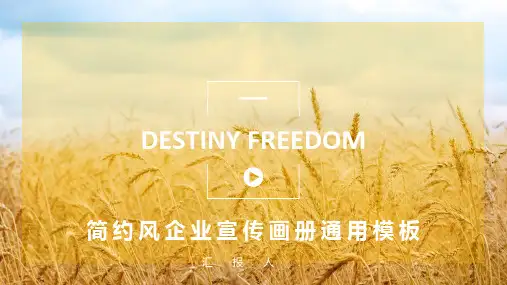 简约风企业宣传画册通用PPT模板