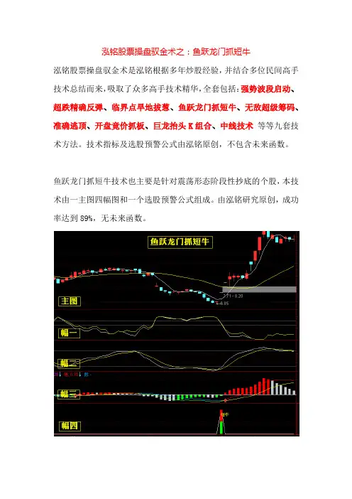 泓铭股票操盘驭金术之鱼跃龙门抓短牛