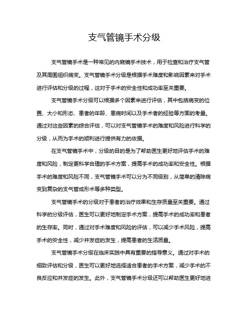 支气管镜手术分级