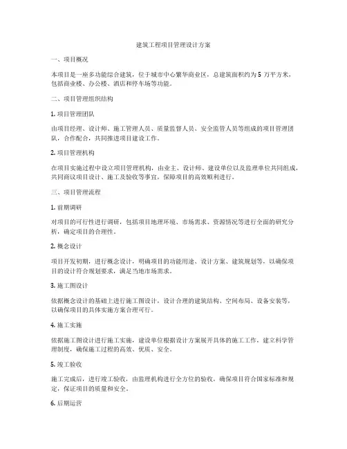 建筑工程项目管理设计方案