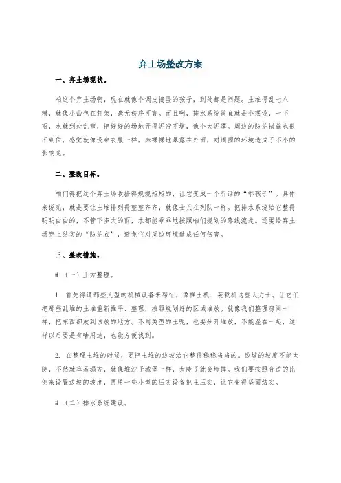 弃土场整改方案