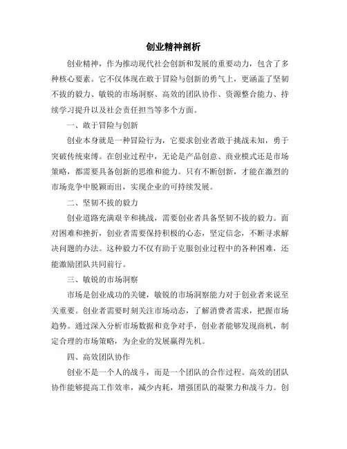 创业精神剖析