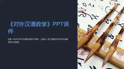 《对外汉语教学》课件