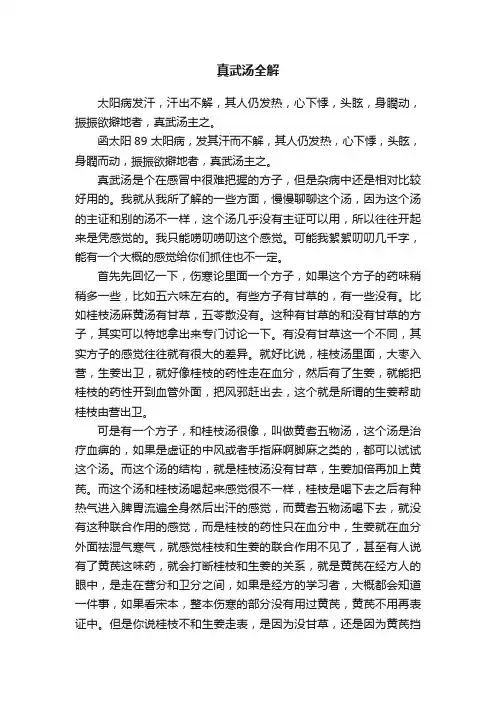 真武汤全解