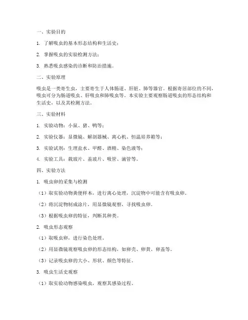 吸虫实验报告