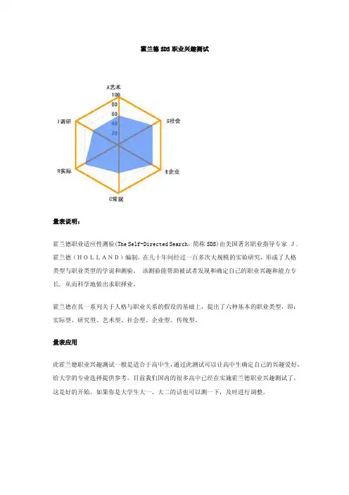 霍兰德SDS职业兴趣测试结果分析.doc