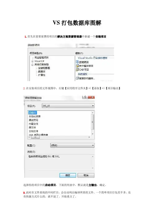 vs打包程序数据库图解