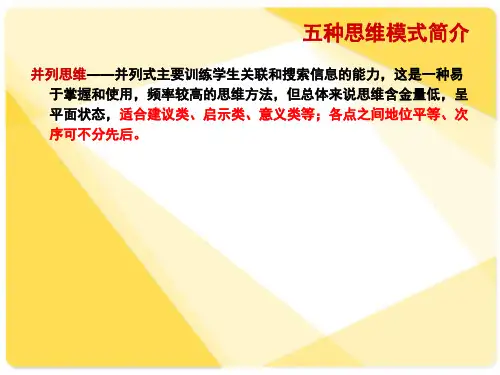 五种思维模式简介PPT课件