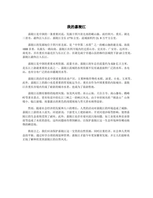 我的嘉陵江