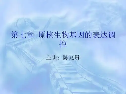 原核生物基因的表达调控