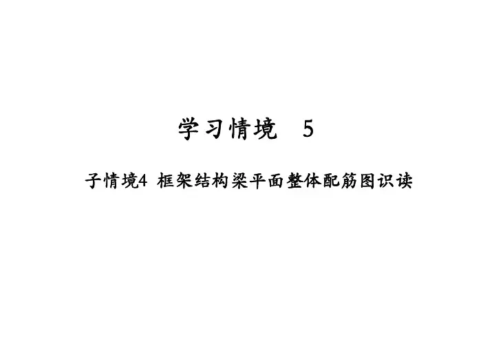 建筑工程制图与识图，框架结构梁平面整体配筋图识读
