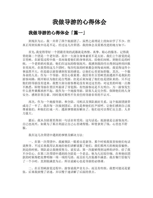 我做导游的心得体会