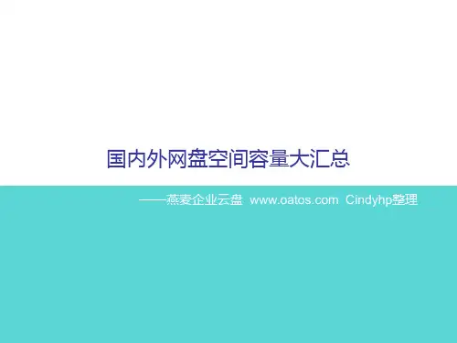 国内外网盘空间容量大汇总
