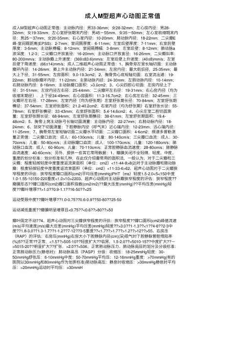 成人M型超声心动图正常值