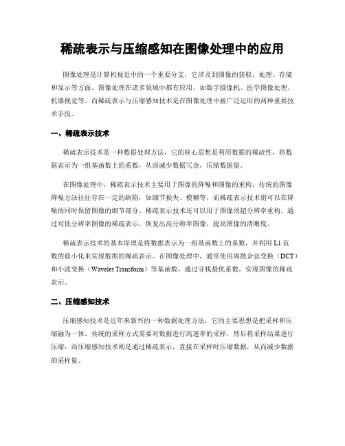 稀疏表示与压缩感知在图像处理中的应用