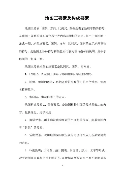 地图三要素及构成要素