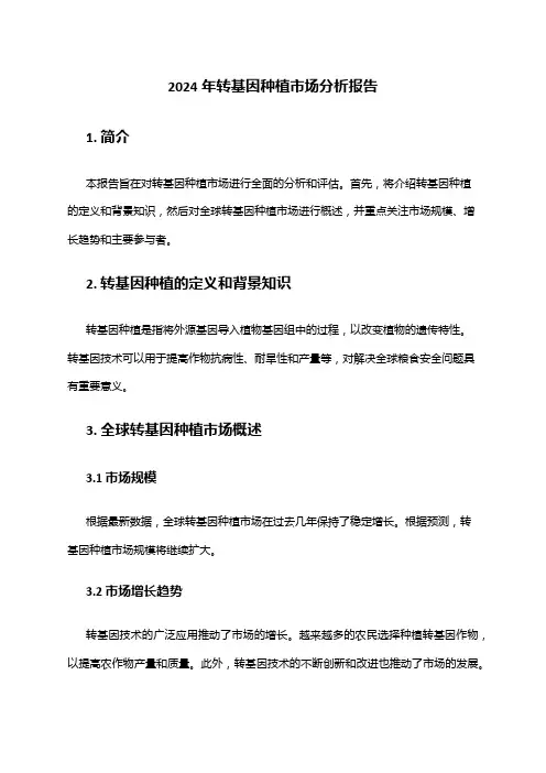 2024年转基因种植市场分析报告