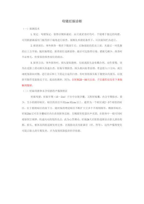 母猪妊娠B超诊断