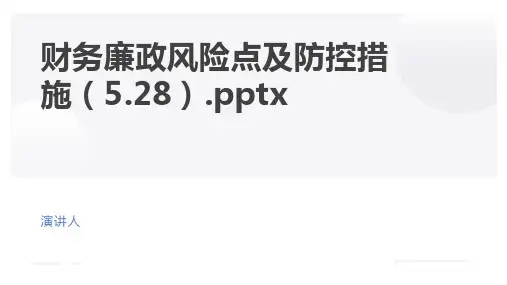 财务廉政风险点及防控措施(5.28).pptx