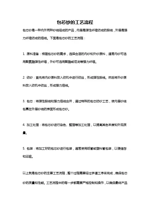 包芯纱的工艺流程