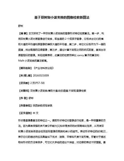 基于双树复小波变换的图像检索新算法