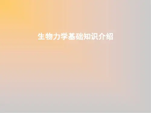 生物力学基础知识介绍 课件