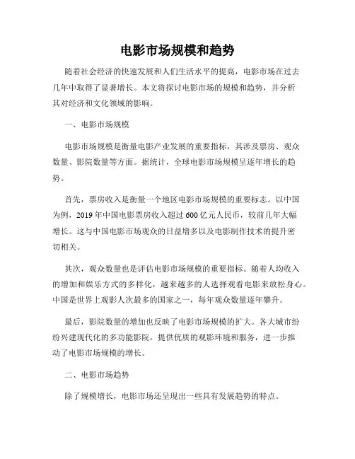 电影市场规模和趋势