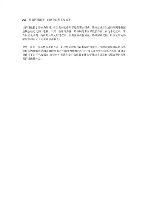 pam聚合过程