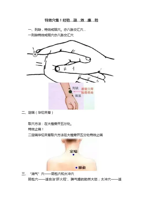 特效穴集！经验…简…效…廉…验