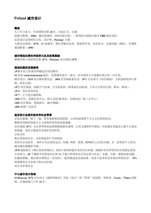Potland城市设计