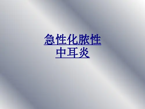 急性化脓性中耳炎PPT优质课件