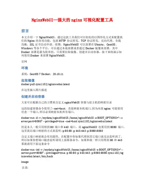 NginxWebUI--强大的nginx可视化配置工具