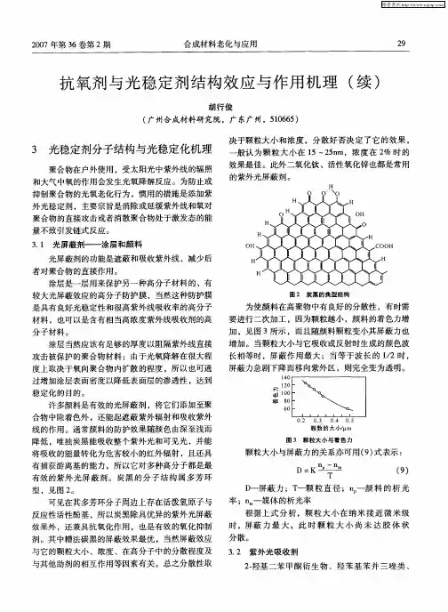 抗氧剂与光稳定剂结构效应与作用机理(续)