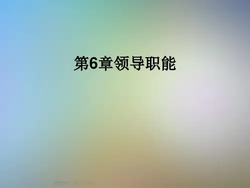 第6章领导职能