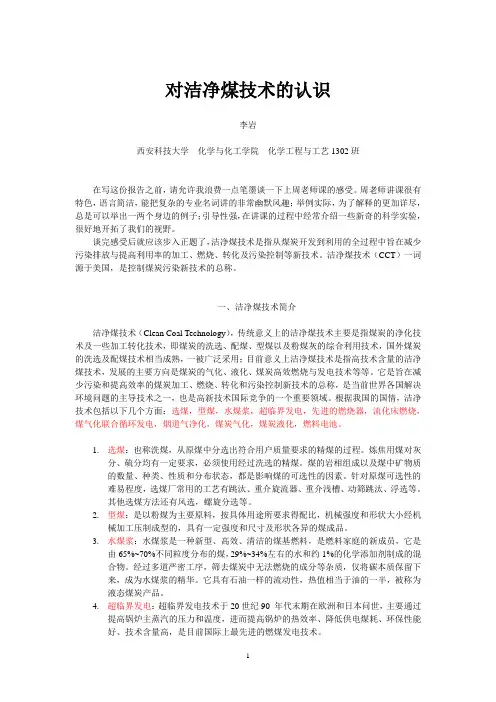 煤洁净技术简介