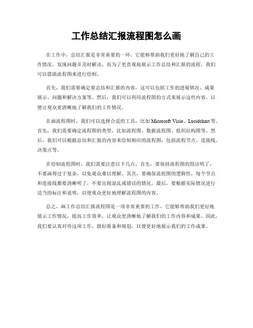 工作总结汇报流程图怎么画