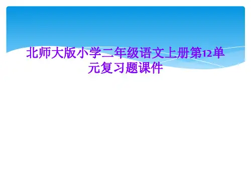 北师大版小学二年级语文上册第12单元复习题课件