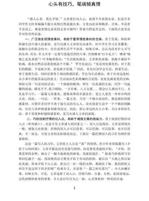 ·心头有技巧,笔端倾真情2