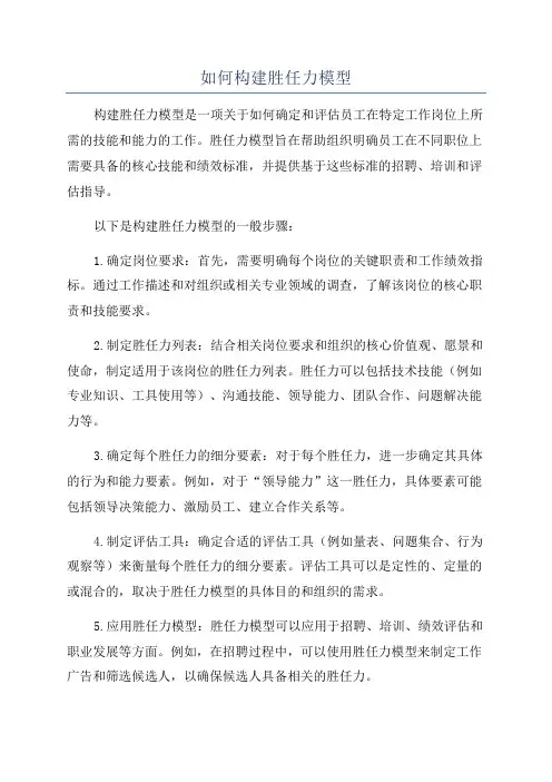 如何构建胜任力模型